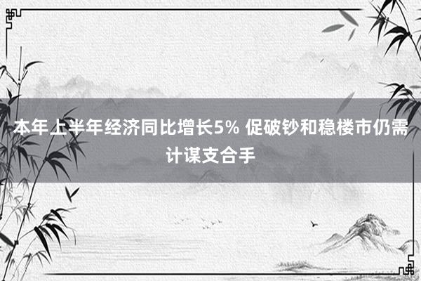 本年上半年经济同比增长5% 促破钞和稳楼市仍需计谋支合手